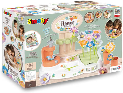 Smoby - Kreativ-Set Flower Market - Bastelset zur Herstellung von individuellen Stoff-Blumen und Blu