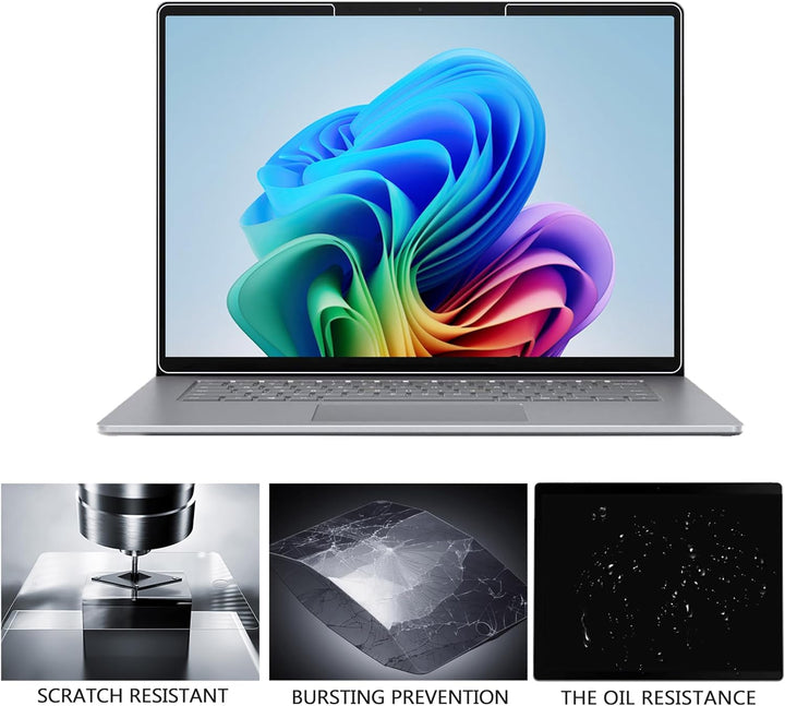 Adeway [2 Stück Displayschutzfolie für Microsoft Surface Laptop 7 13.8'' (AIPC 2024), gehärtetes Gla