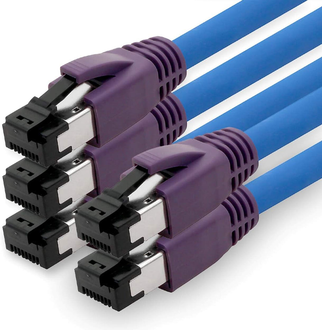1CONN 10m Cat8 Gigabit Ethernetkabel Netzwerkkabel 40Gb s S FTP LSZH Cat 8 Datenkabel Rj45 blau - 5