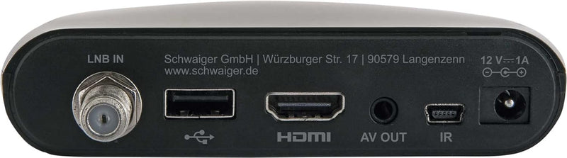 SCHWAIGER DSR400HD HD-SAT-Receiver, Schwarz