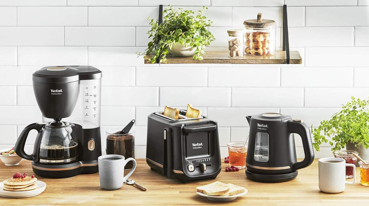 Tefal Toaster mit 2 Schlitzen, inkl. Magnetklammern, grosse Bedienelemente, 7 Bräunungsstufen, herau