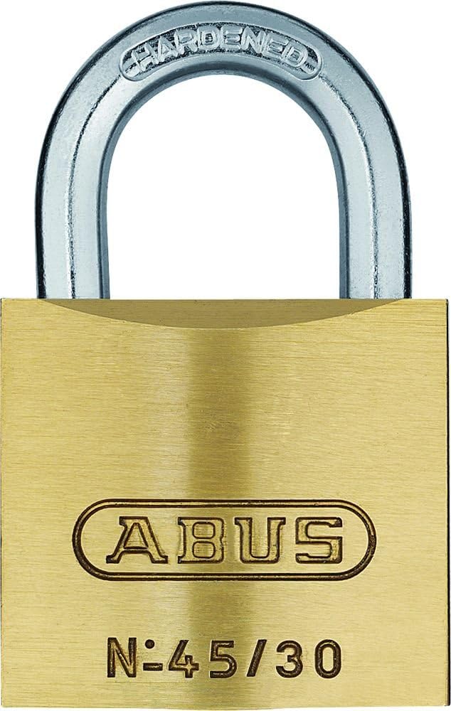 ABUS Vorhängeschloss 45/30 aus Messing - 3er Set - mit Präzisions-Stiftzylinder mit Pilzkopfstiften