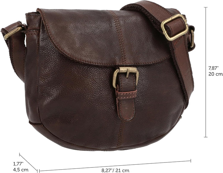 Gusti Leder Umhängetasche Candice | Handgefertigte Ledertasche Damen für Alltag & Freizeit I Elegant