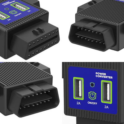 MOTOCOCHE OBD2 1-zu-3 Kabel Splitter Adapter OBD2-Konverteradapter 16 Pin Stecker zu 3 Buchsen Power