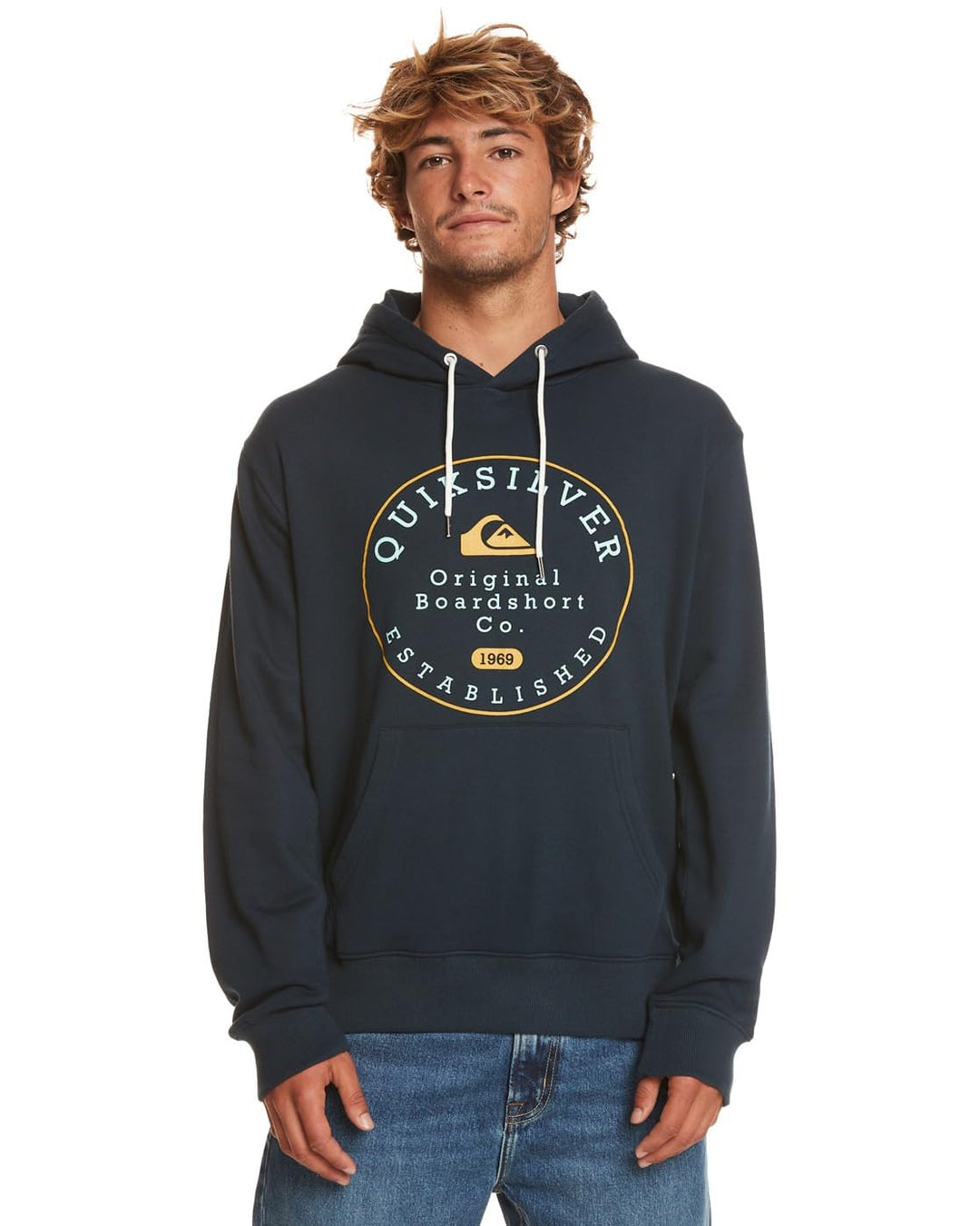 Quiksilver Herren Circle Trim Hood Sweatshirt (1er Pack) M Navy Blazer, M Navy Blazer