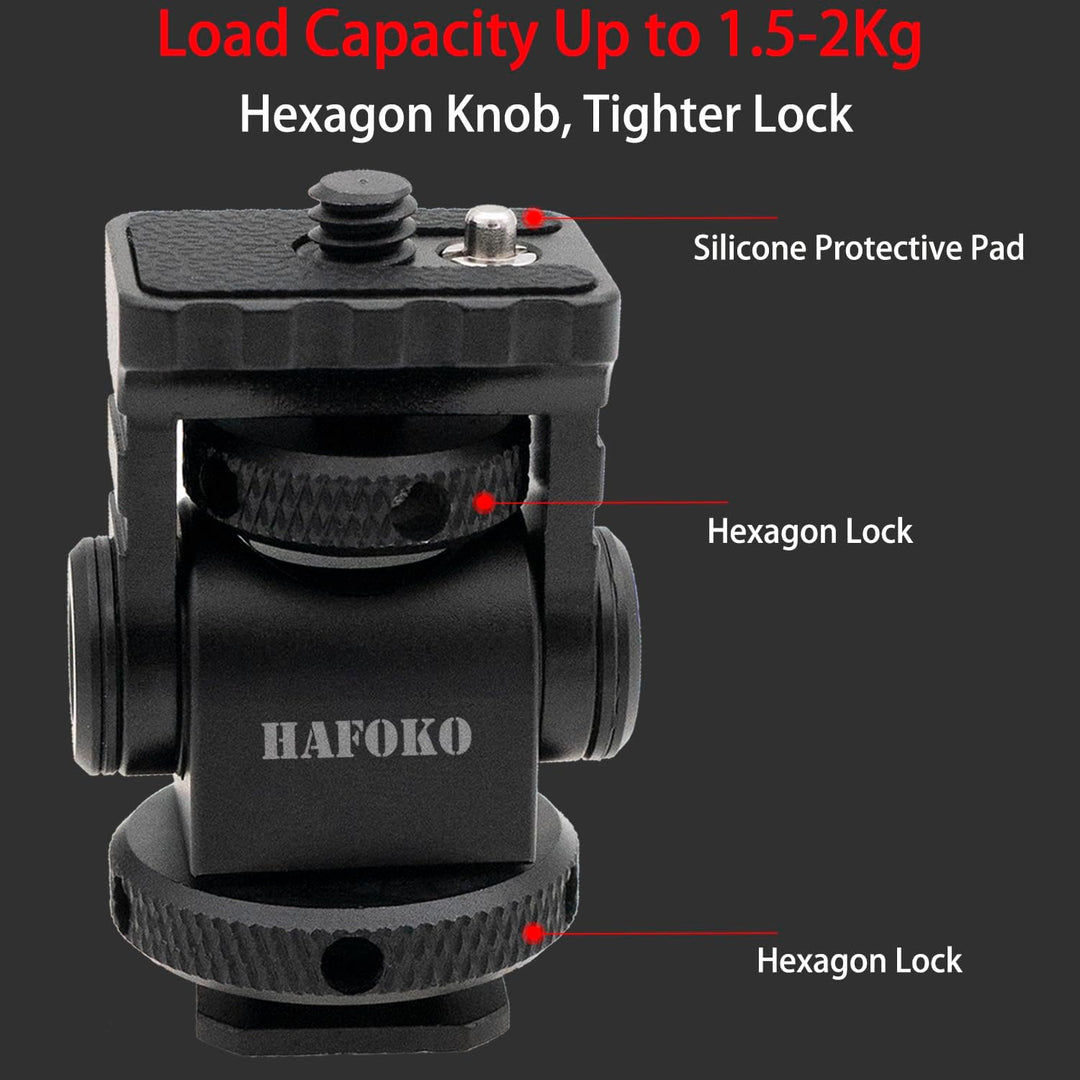 R015 Einstellbarer Kugelkopf Kamerawinkel Kaltschuh Monitor Halter mit 1/4 Zoll Schraube Anwendbare