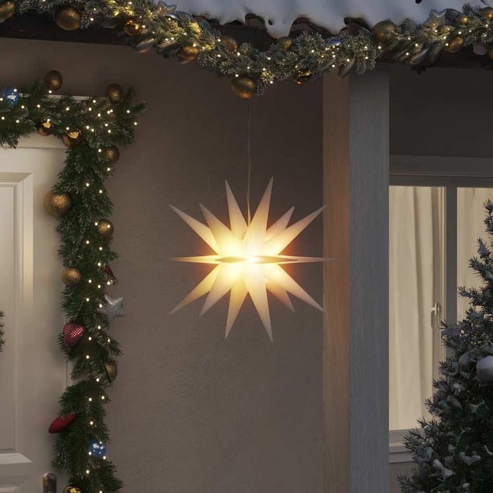vidaXL Weihnachtsstern, Faltbar Beleuchtet Adventsstern mit LED, Wasserdicht Weihnachtsbeleuchtung m
