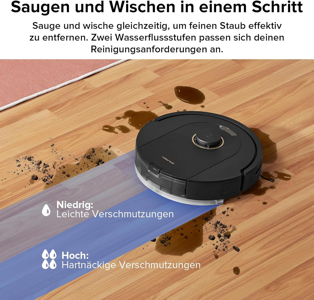 roborock Q5 Pro Saugroboter mit DuoRoller-Bürste, 5500Pa Saugkraft, 770mL Staubbehälter, 180mL Wasse