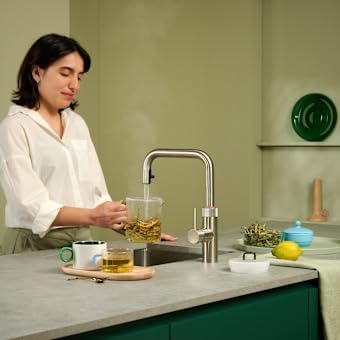Quooker Flex Square | Reservoirs PRO3 | Voll-Edelstahl | sofort-Kochend-Wasserhahn