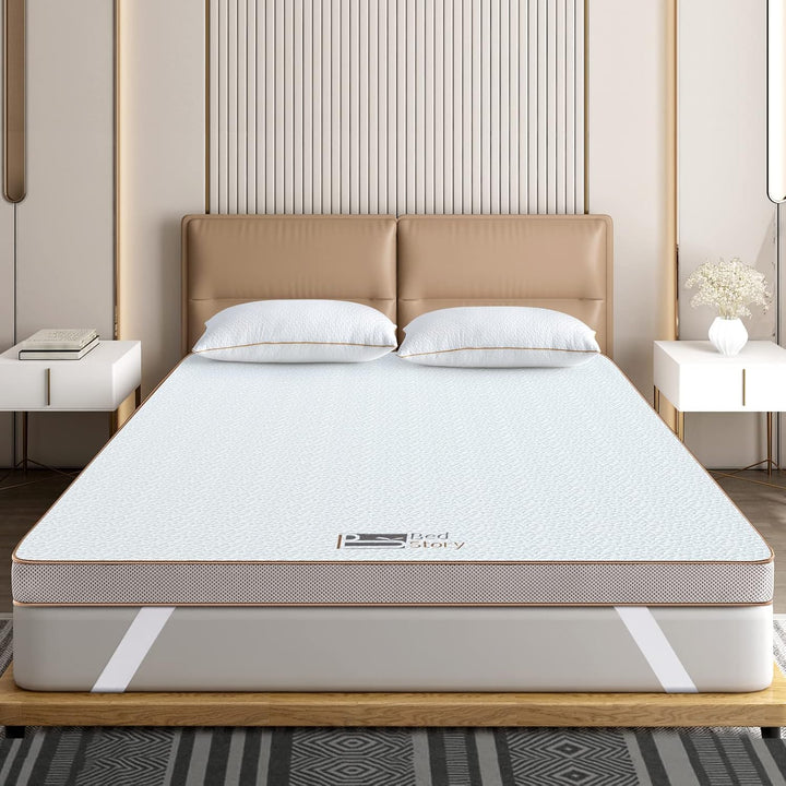 BedStory Topper 90x200cm, 7,5cm Zwei Härtegrade H3&H2 Gel Topper mit Abnehmbarem und Waschbarem Bezu