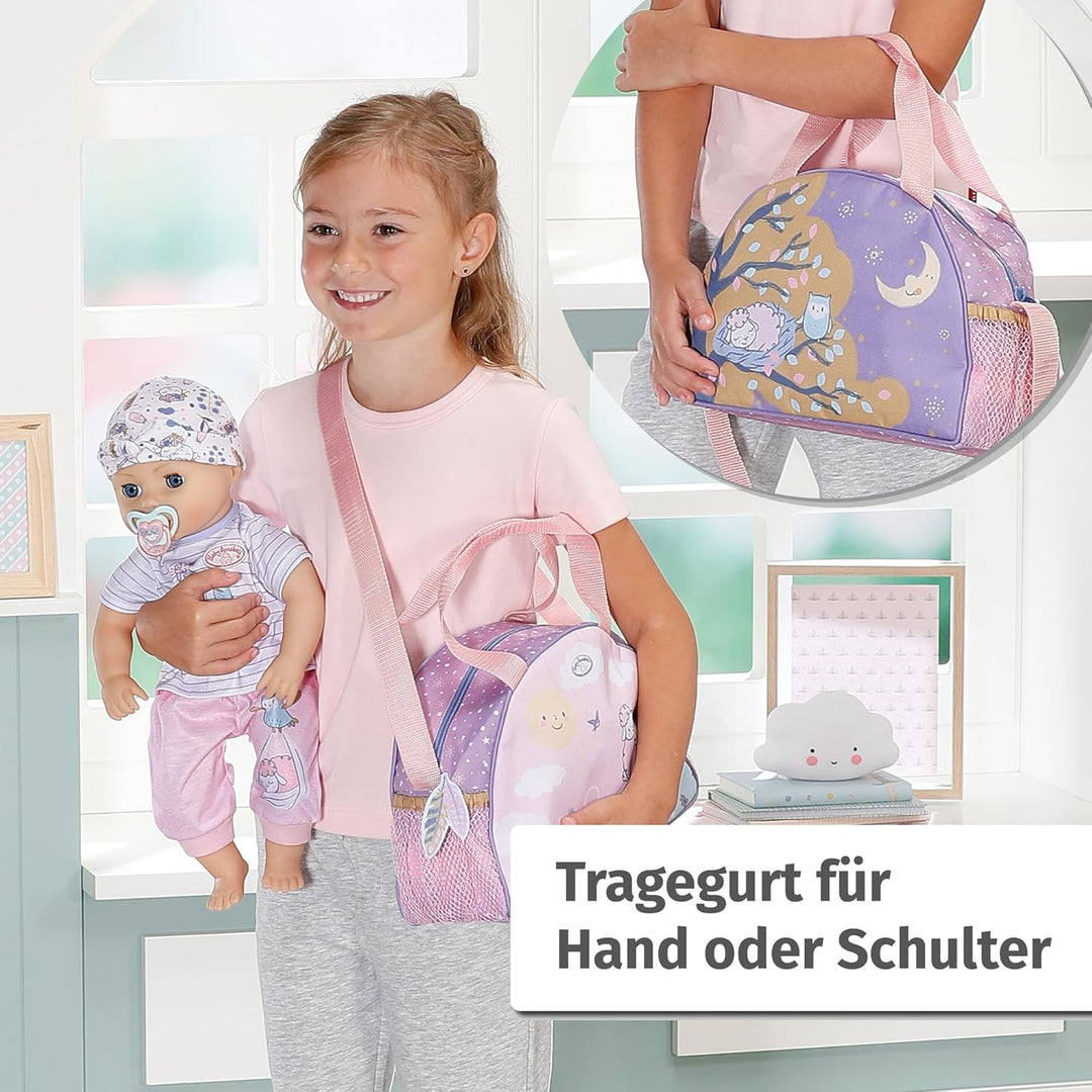 Baby Annabell Borsa fasciatoio DOLL, Puppenwickeltasche, Wickeltasche mit Wickelunterlage, Windel un