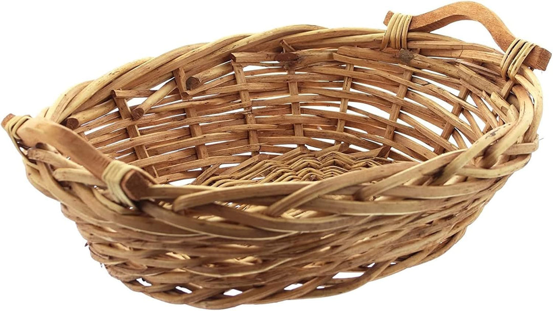 Schale aus Weide, oval, 43x34 cm, Obstschale, Gebäckschale, Weidenschale, Brotkorb