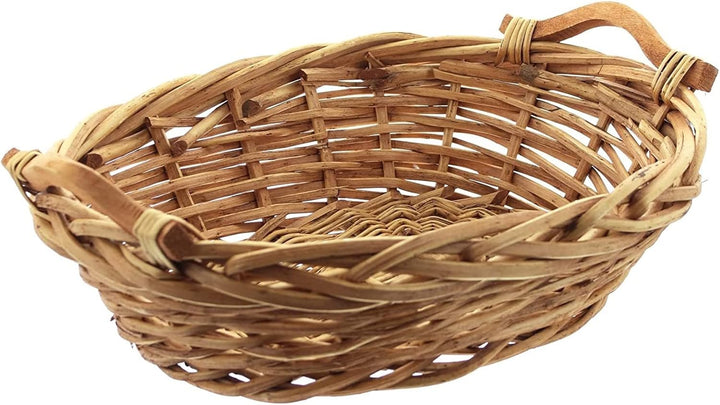Schale aus Weide, oval, 43x34 cm, Obstschale, Gebäckschale, Weidenschale, Brotkorb