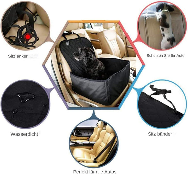 Dog Car Seat, Cat Travel Seat, Dog Booster Seat, Portable Pet Car Seat, Washable Dog Car Bed, Medium