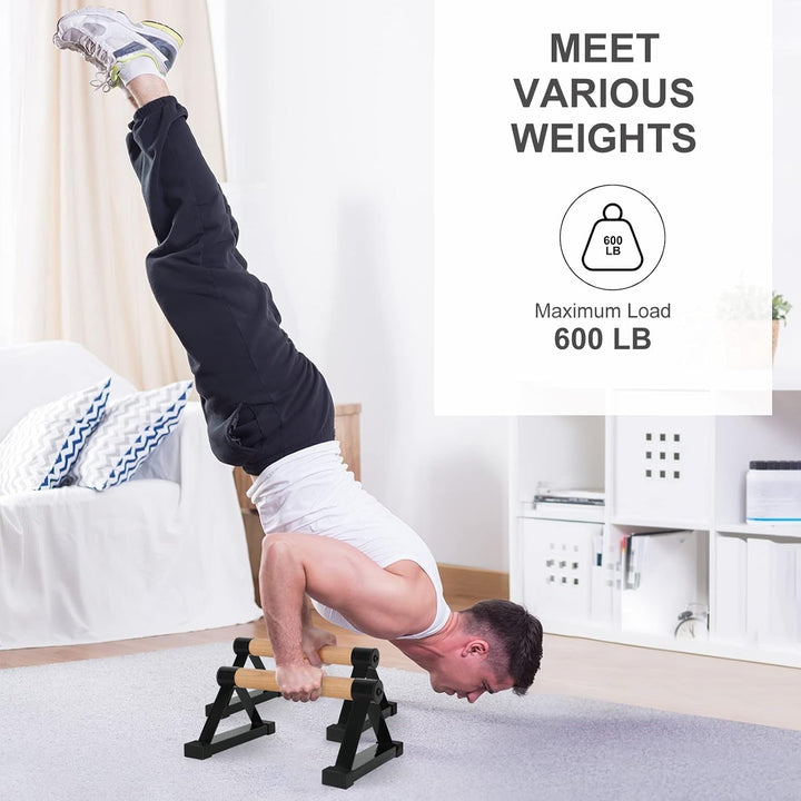 Liegestützstangen aus Holz, Parallett-Stangen, Anti-Rutsch-Handstandstangen für Calisthenics, Fitnes