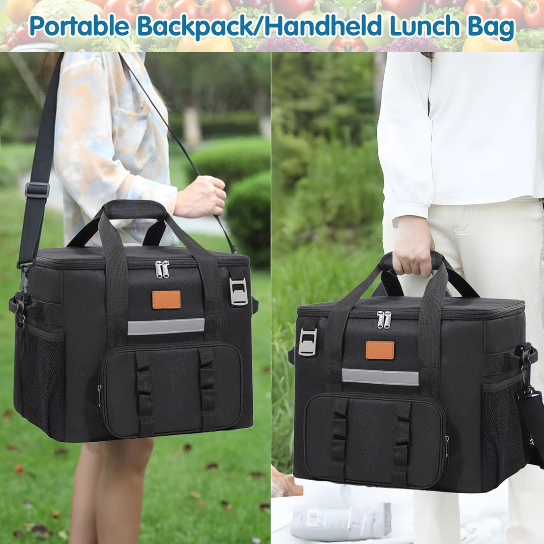 Kühltasche, 40L Kühltasche Gross Faltbar, Thermotasche Hält Warm & Kalt, Picknicktasche mit Schulter