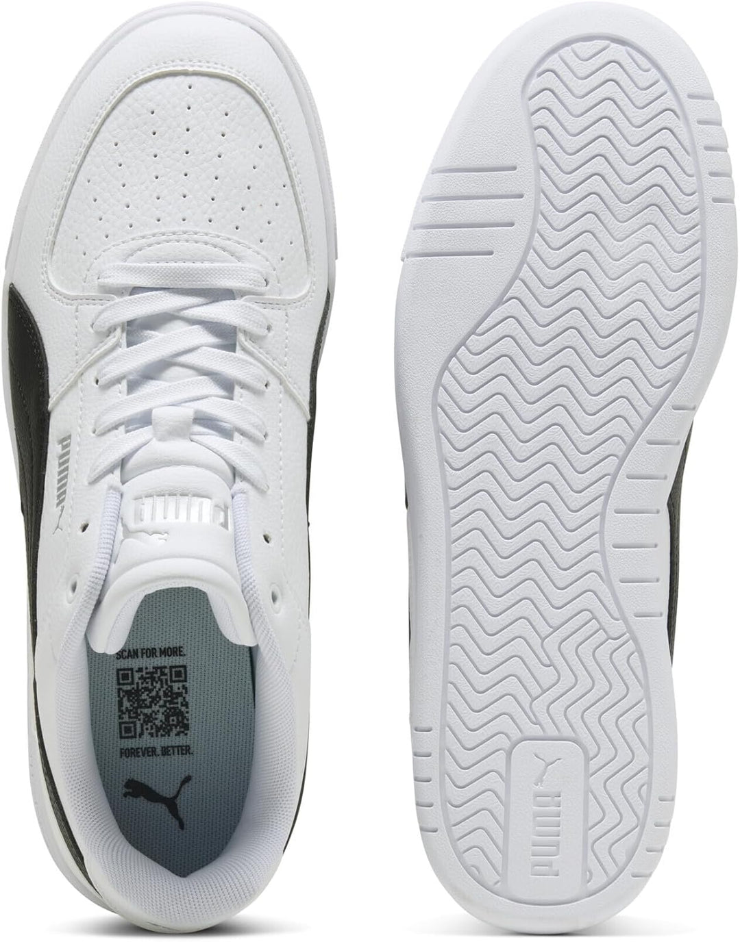 PUMA Unisex Caven IiiSneaker 36 EU Puma Weiss Puma Schwarz Puma Silber, 36 EU Puma Weiss Puma Schwar
