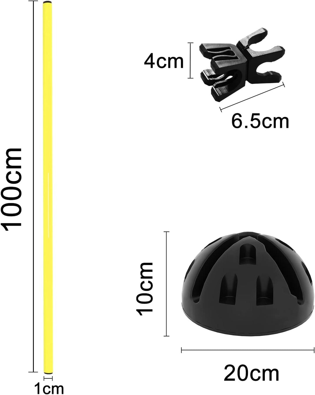 NAIZY Sprungstangen-Set Trainingsstangen für konditionelles Training Sprungkraft, Dribbling und Bewe