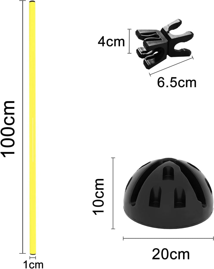Froadp Agility Sports Sprungstangen Set für Hunde Höhenverstellbar Trainingsstangen Hürdenset für Ko