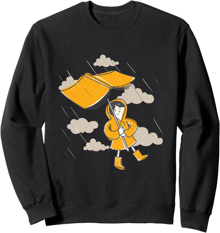 Buch-Regenschirm - Schlechtwetter-Leser Sweatshirt