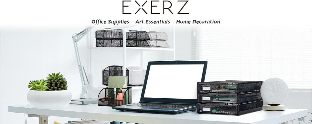 Exerz Papier Sortierer mit 3 Schubladen/A4 Dokumente/Schubladenbox - Drahtgeflecht Büroablage/Aufbew