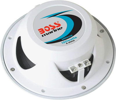 2 Marine-Lautsprecher kompatibel mit BOSS Audio MR50W 2-Wege 15,5 cm 75 watt rms 150 watt max wasser