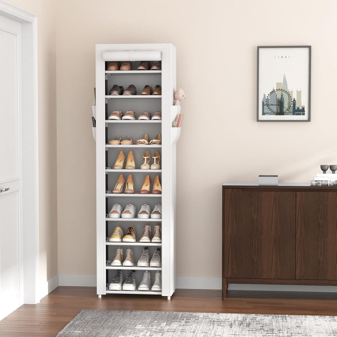 Vicye Schuhregal mit 11 Ebenen, Schuhschrank Schmal und Hoch für 20-22 Paar Schuhe, Schuhregale aus