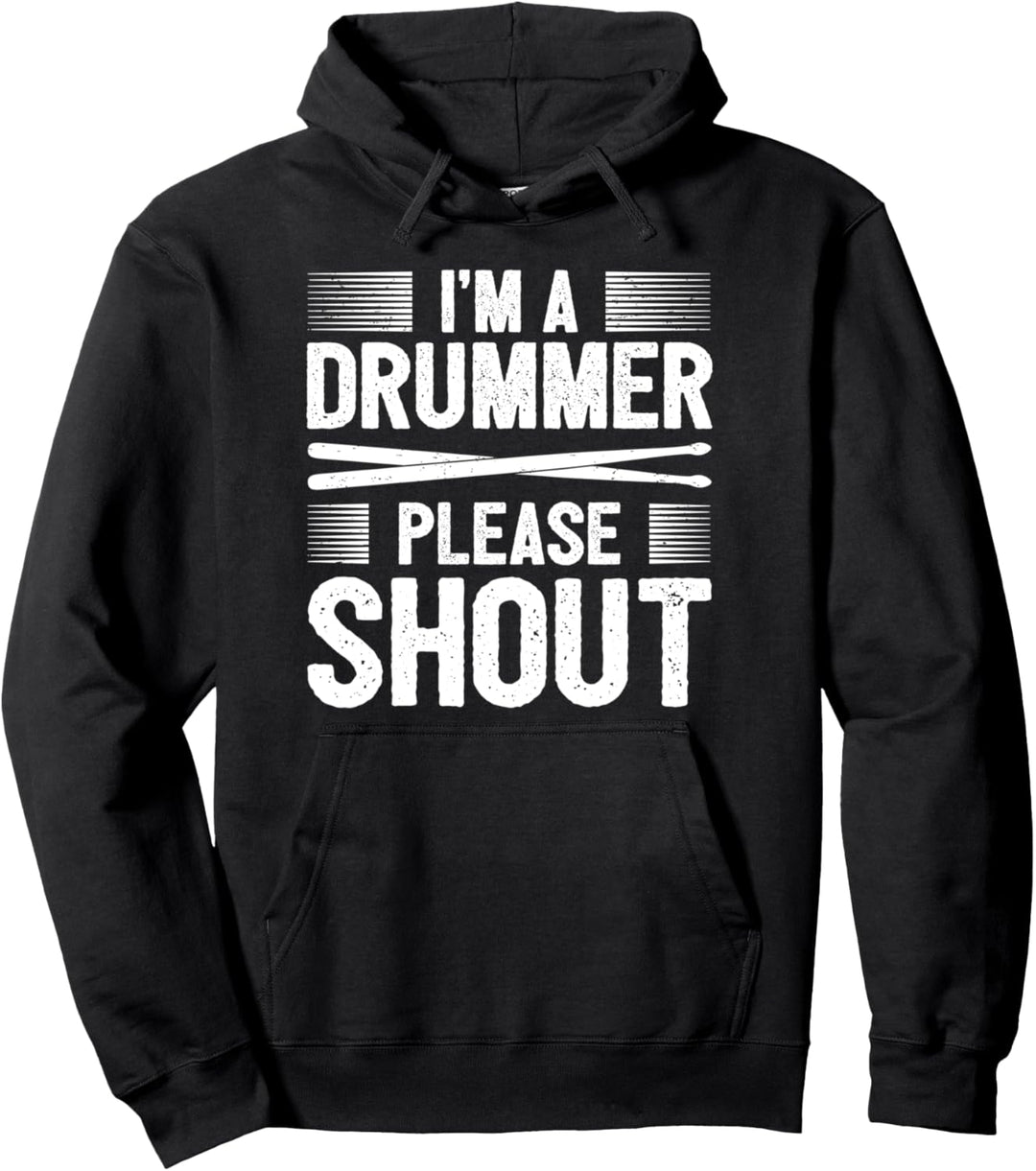 Schlagzeuger Drummer Percussion Trommeln I Bitte Schreien Pullover Hoodie