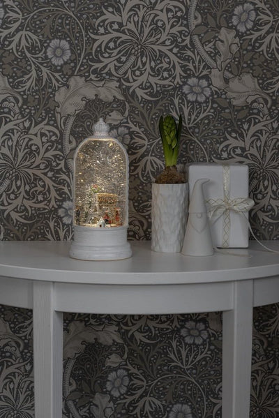 Konstsmide LED Wasserlaterne, weiss, Paris Szene", rotierend, mit an/aus Schalter, 5h Timer, 1 warm
