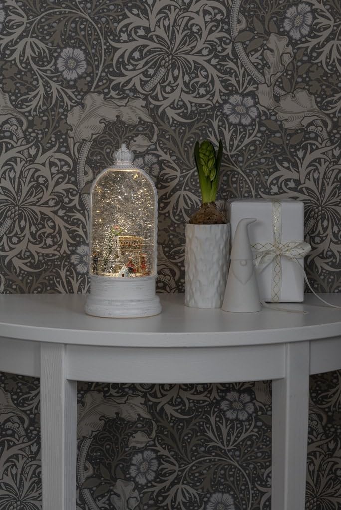 Konstsmide LED Wasserlaterne, weiss, Paris Szene", rotierend, mit an/aus Schalter, 5h Timer, 1 warm