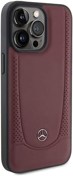 Mercedes MEHCP15LARMRE Hülle für iPhone 15 Pro 6.1" Rot hardcase Leather Urban Bengale