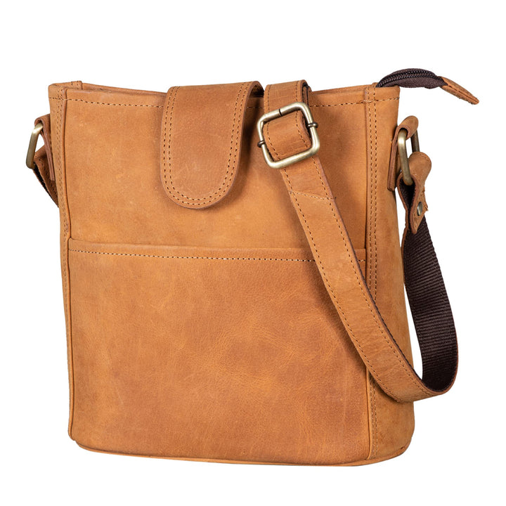 LEABAGS Leder Handtasche Damen I Premium Echtleder Umhängetasche I Damen Schultertasche I Damentasch