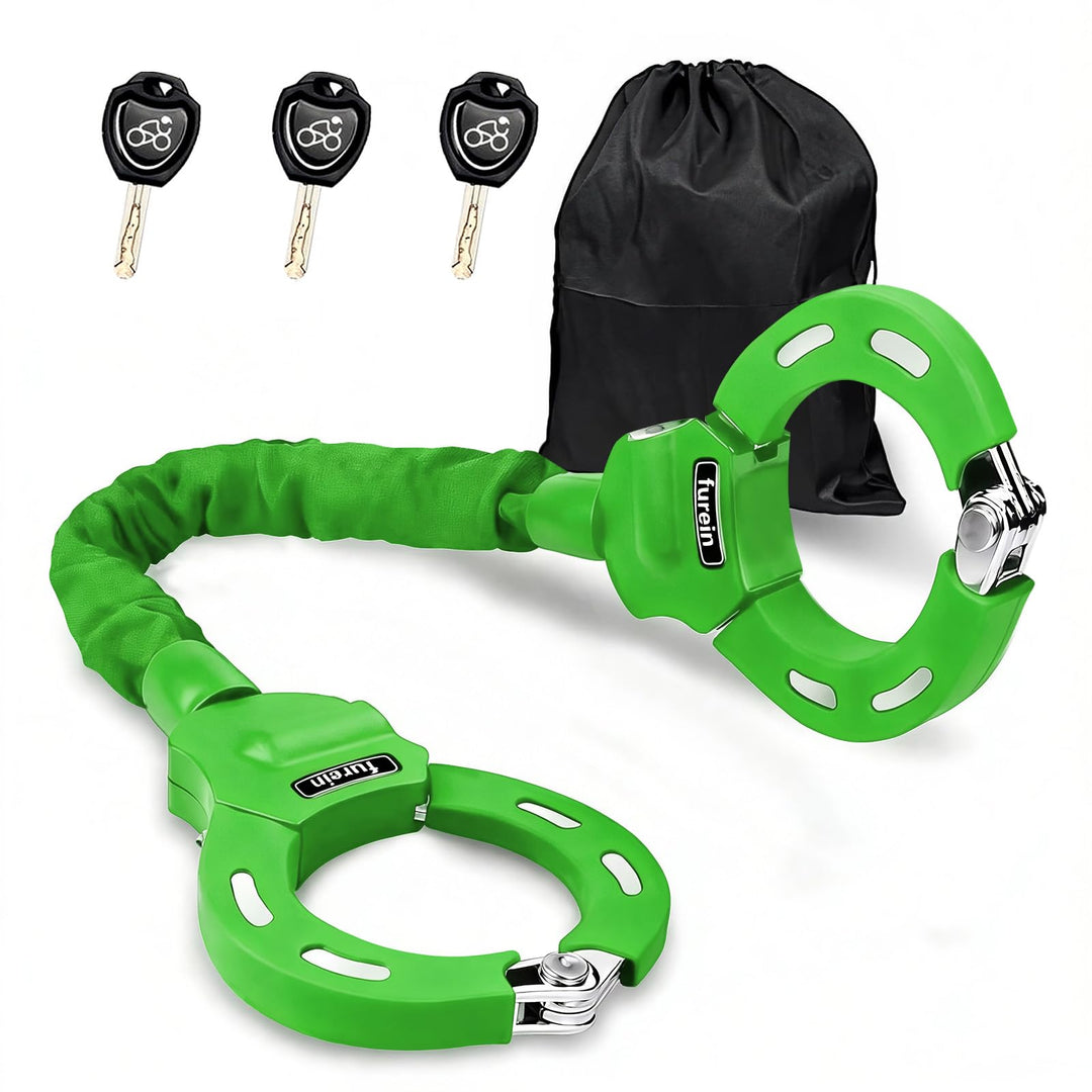Schloss für E Scooter 8mm,Handschellenschloss,Fahrradschloss Schlüssel,Silikonschutz Gegen Kratzer S