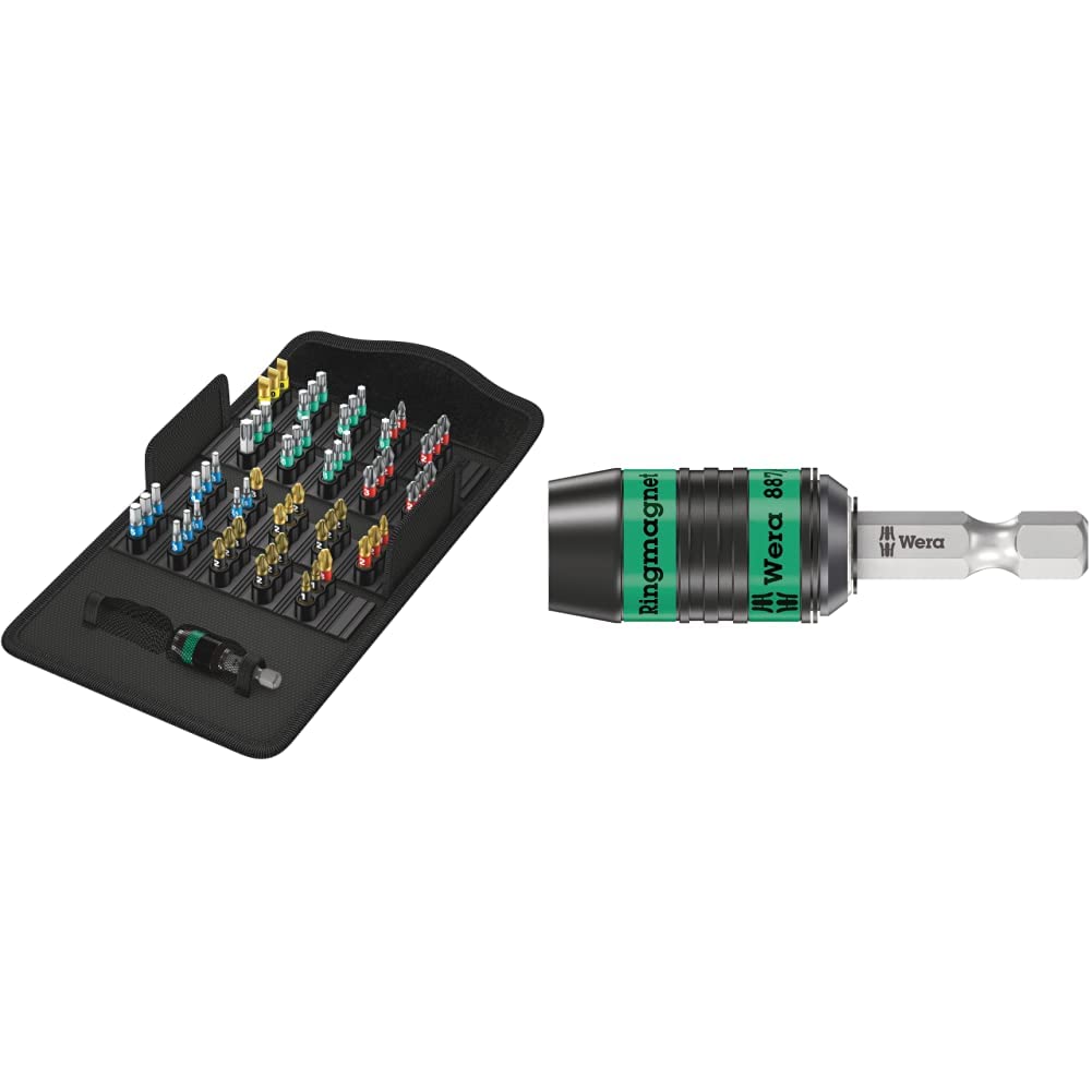 Wera Bit-Sortiment, Bit-Safe 61 BiTorsion 1, 61-teilig, Schwarz, Einheitsgrösse, 05057441001 &amp; 887/4