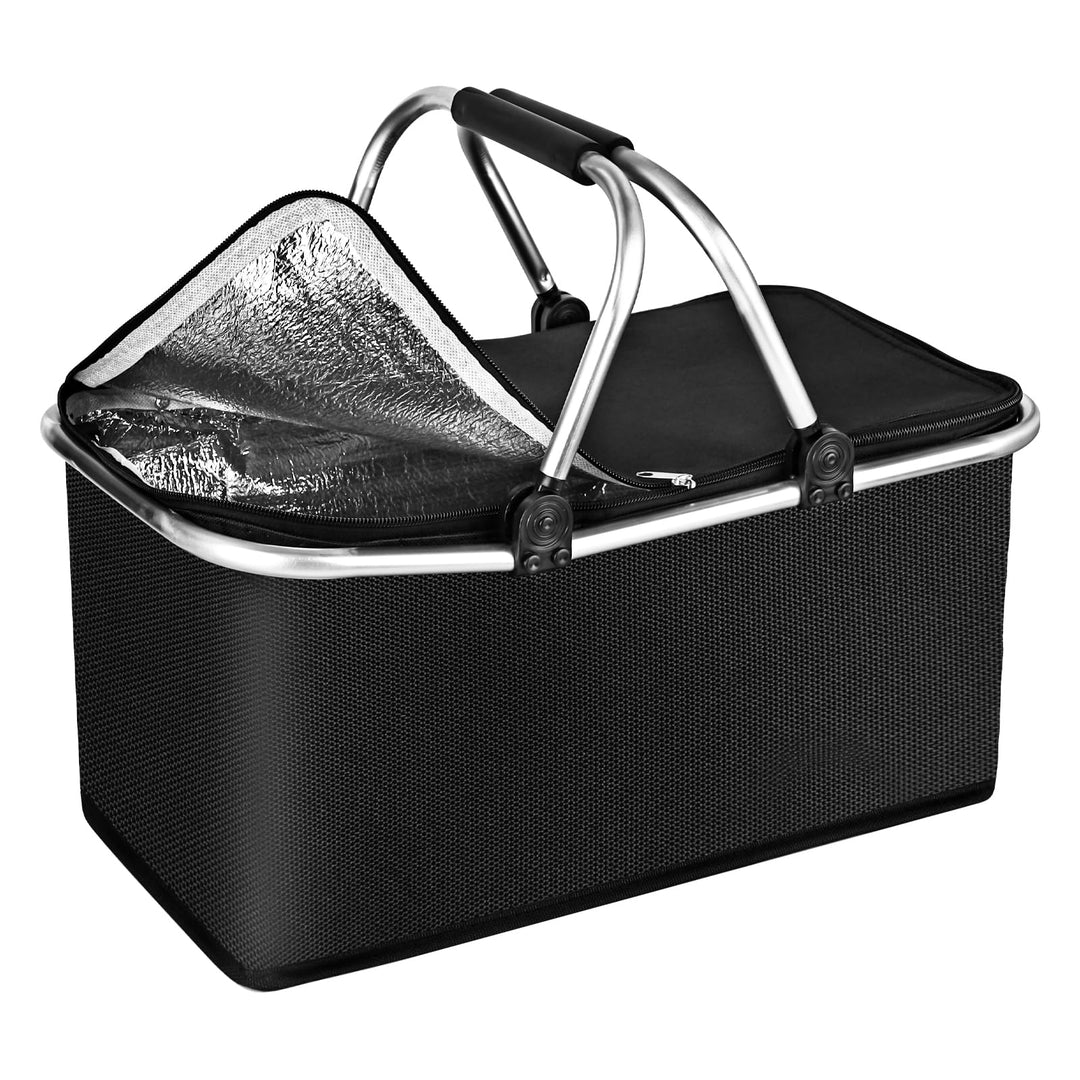 Einkaufskorb faltbar 30L Familie Einkaufstasche Tragekorb Gross Picknickkorb Klappkorb Reisetasche P