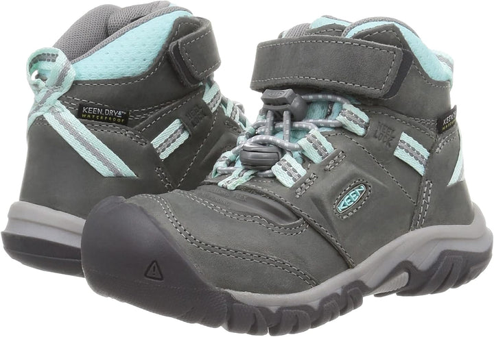 KEEN Unisex-Kinder Ridge Flex Mid wasserdichte Wanderstiefel 29 EU Grey Blue Tint, 29 EU Grey Blue T