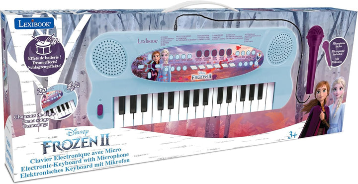 Lexibook Frozen 2 Die Eiskönigin ELSA Anna Olaf Elektronische Einhorn-Tastatur, 32-Tasten-Piano, Mik