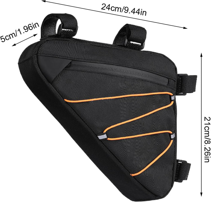 Frame Bag for Bikes, Reflective Biking Bag, Triangle Cycling Bag, Top Tube Bag, Under Seat Storage B