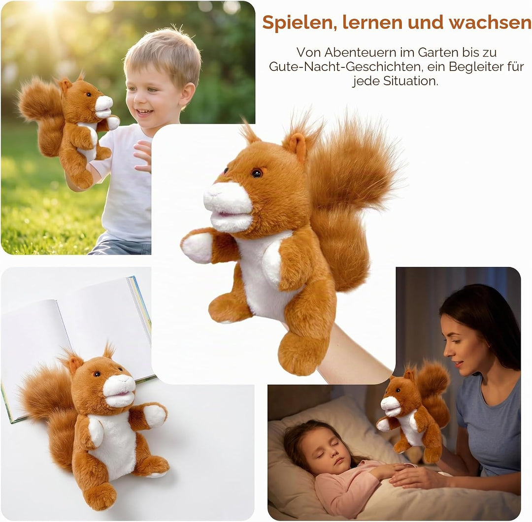 2026 Tierhandpuppen für Kinder,Kleinkind enthält Wolf,Tiger,Löwe,AFFE und bewegliche offene Münder,p