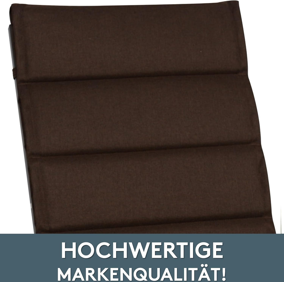 LILENO HOME Sonnenliege Auflage als [1er Set - Rollliege] in Braun - Gartenliegen Auflage perfekt fü