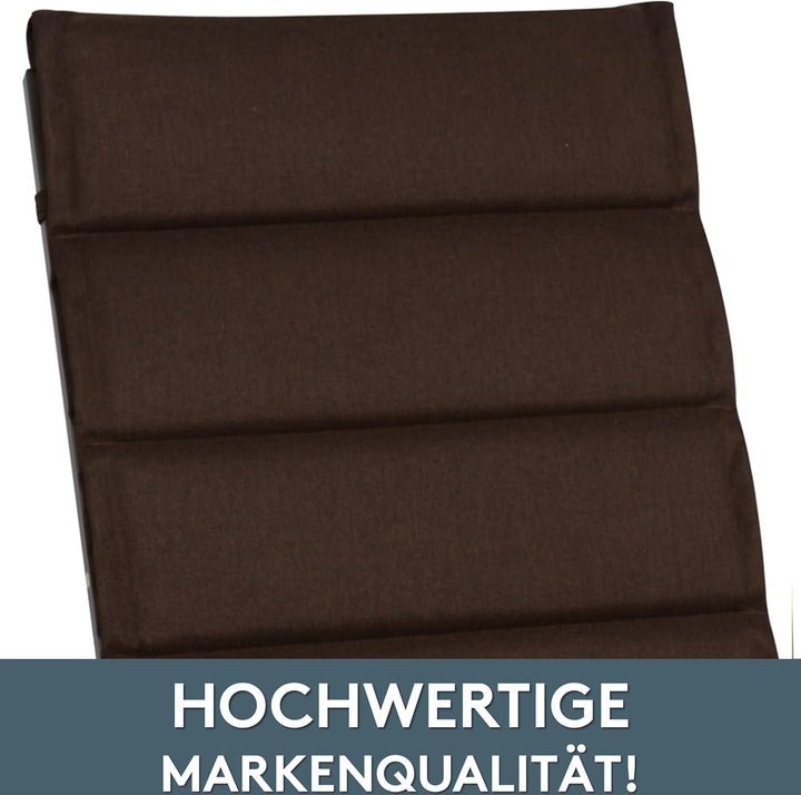 LILENO HOME Sonnenliege Auflage als [1er Set - Rollliege] in Braun - Gartenliegen Auflage perfekt fü