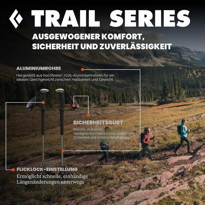 Black Diamond Trail Trekking Poles Iron Red
