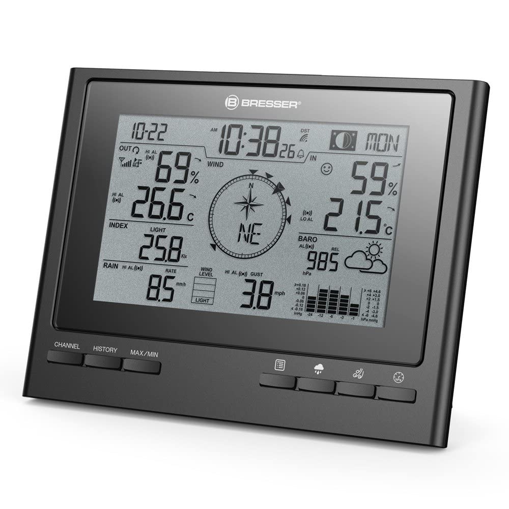 Bresser zusätzliche Basisstation für 7003100 ClimateScout Wetter-Center 7-in-1 Funk Wetterstation mi