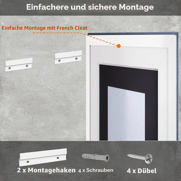 40x60cm Badspiegel mit Beleuchtung LED, Spiegel mit Light, Wandspiegel mit Frontbeleuchtung, Antibes