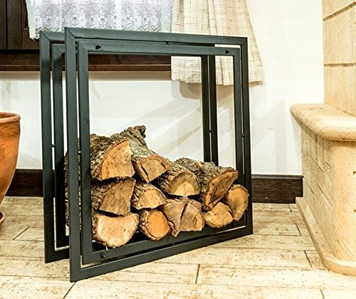 DanDiBo Kaminholzregal Square Kaminholzständer 70 cm Holzkorb Kaminholzhalter Holzregal