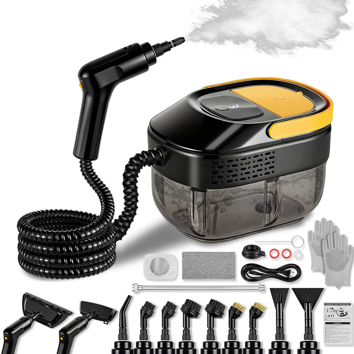 17-IN-1 Dampfreiniger Handgerät für Haushalt und Auto | 10 s Aufheizzeit, 1600 ml Tank, 3 Dampfstufe