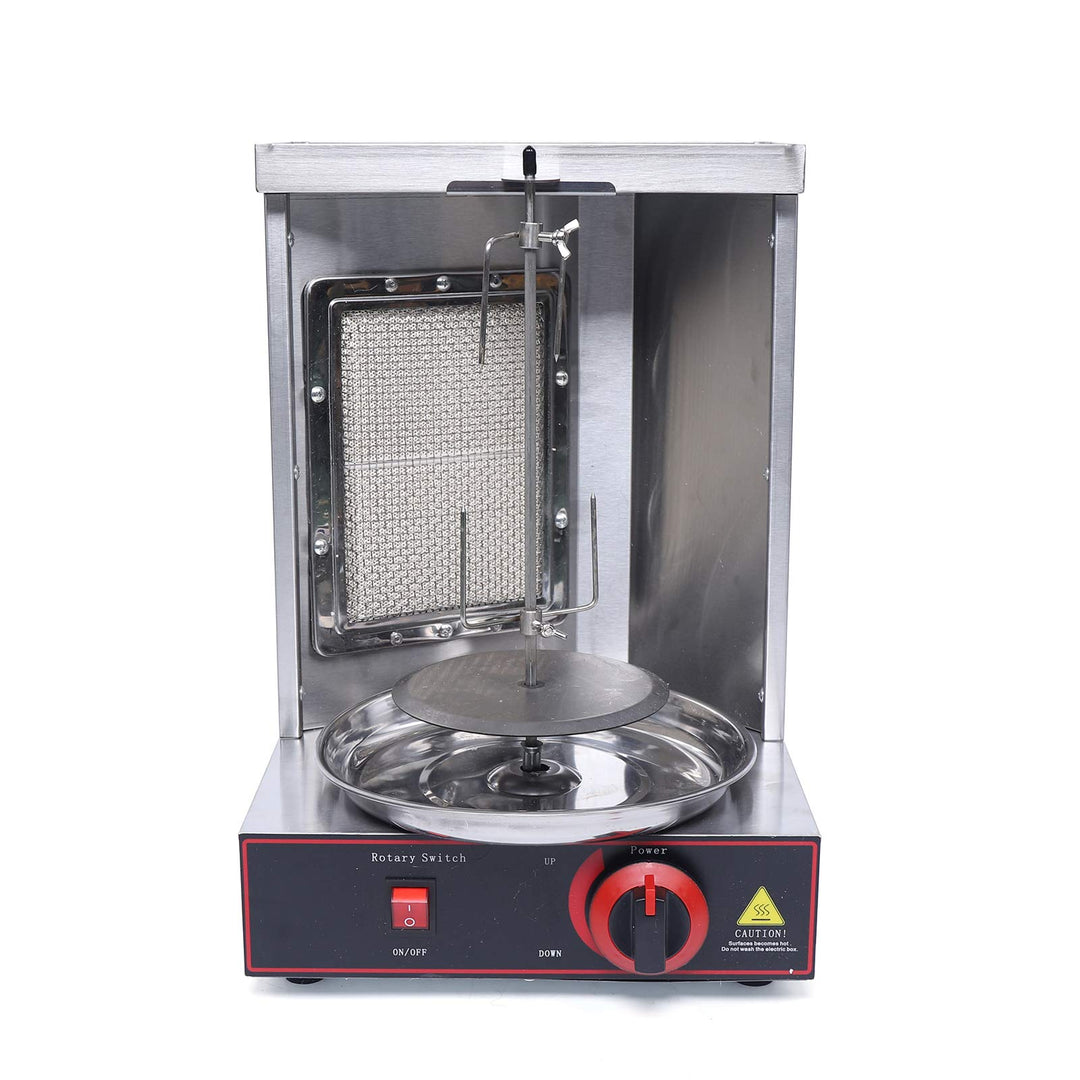 Dönergrill Gas Kebab Machine, Edelstahl Elektrischer Vertical Shawarma Broiler Gyrosgrill 360° Drehb