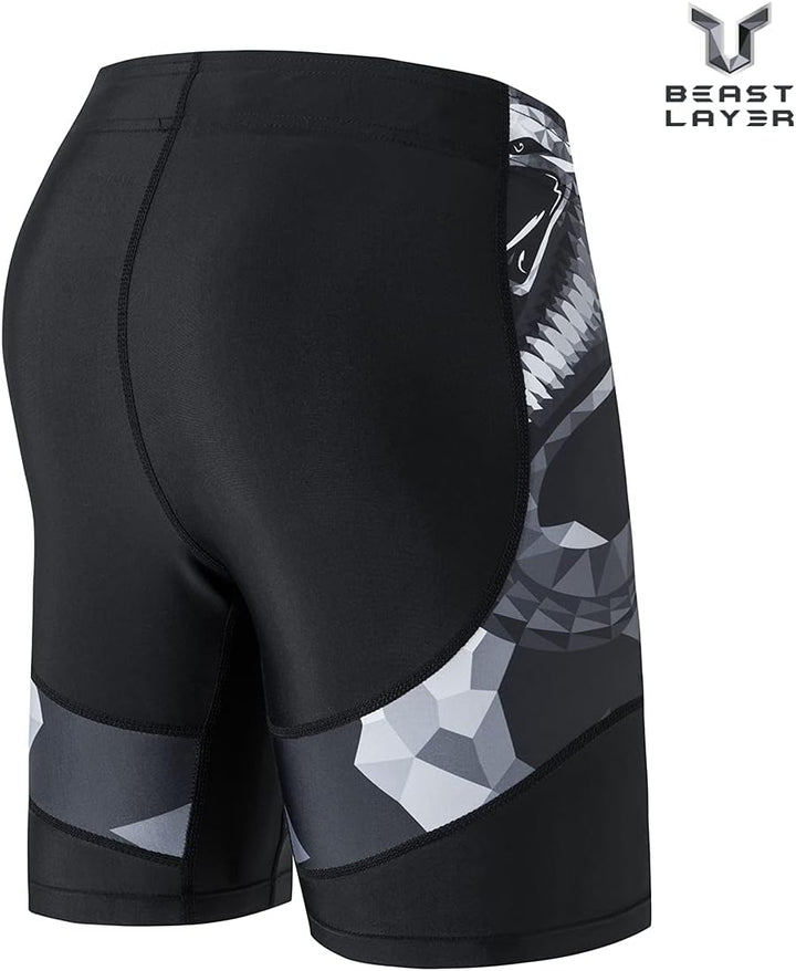 HUGE SPORTS Herren Splice Schwimmhose Kompression Jammer Lang Wilde Serie S Kobra, S Kobra