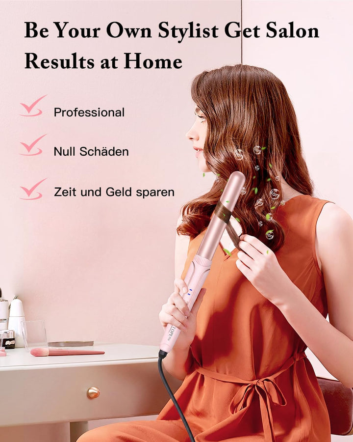 BESTOPE PRO Lockenstab set 5 in 1 Welleneisen - Lockenstäbe 3 Fässer für Grosse Keine Locken Keramik