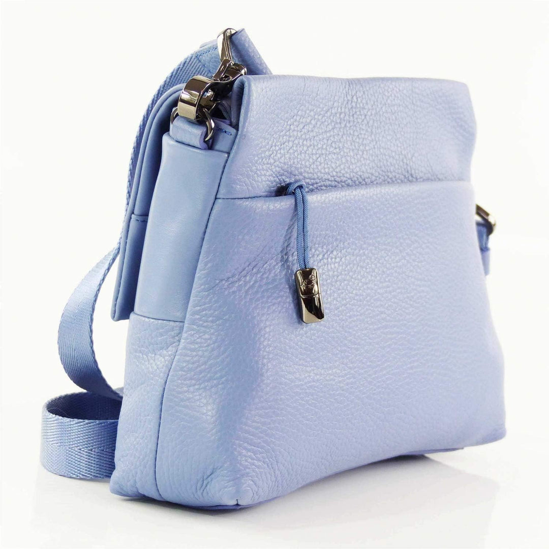 Mandarina Duck Damen Athena Tracolla Leder Umhängetasche Blau